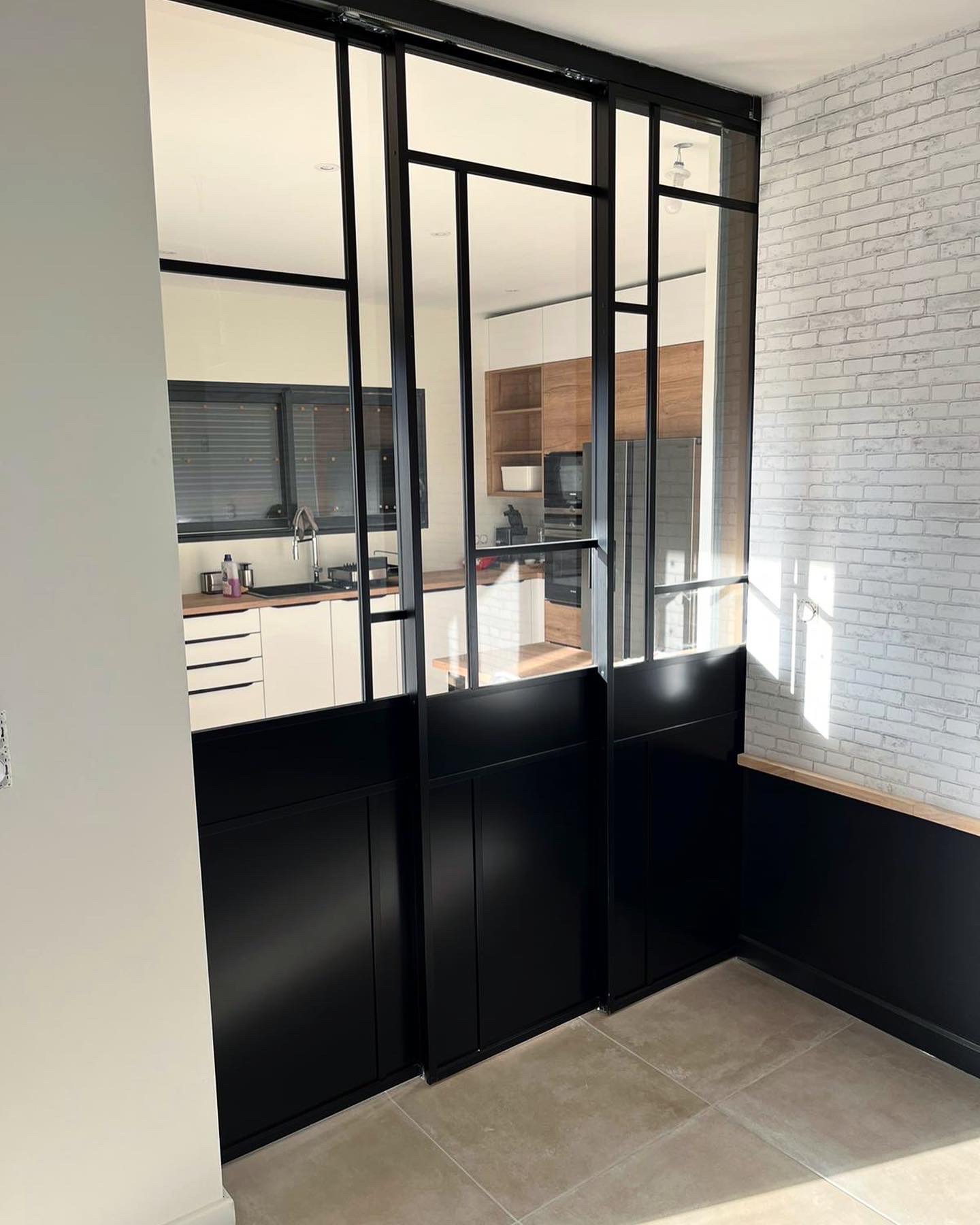 Verrière cuisine sérigraphiée