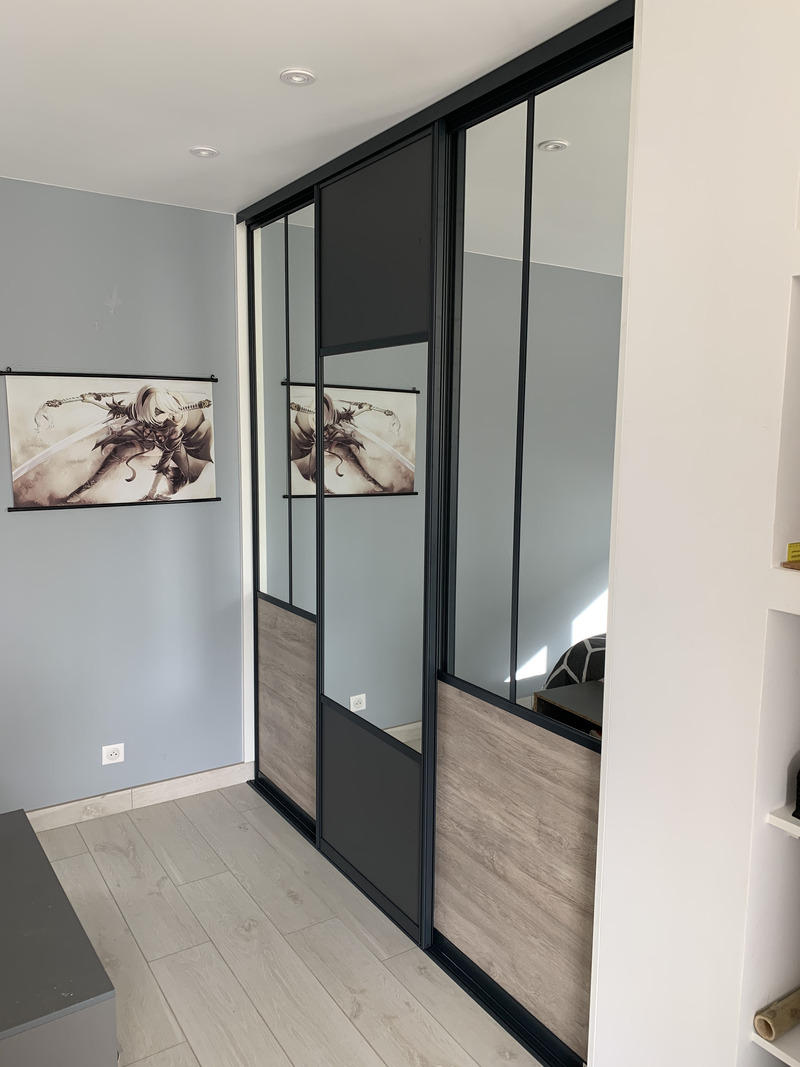 Placard sur-mesure motif chevrons