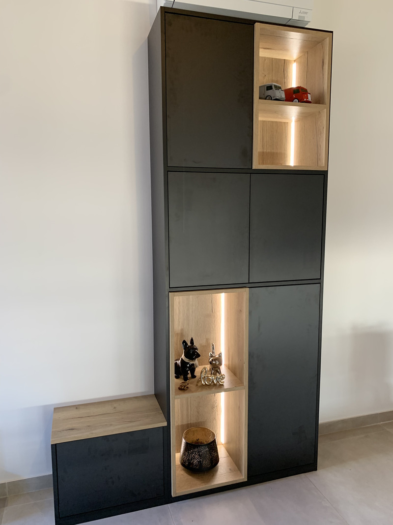 Etageres aluminium / bois