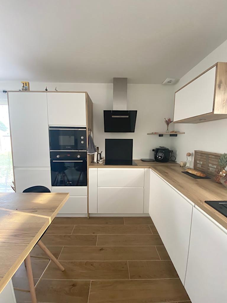 Création du claustra prêt à peindre  autour de la cuisine